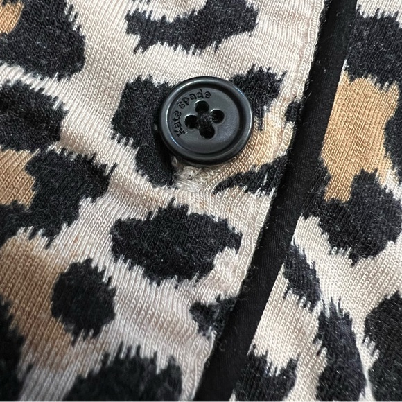 Kate Spade Pajama Top Button Down Leopard - Picture 3 of 7